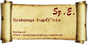 Szobonya Eugénia névjegykártya
